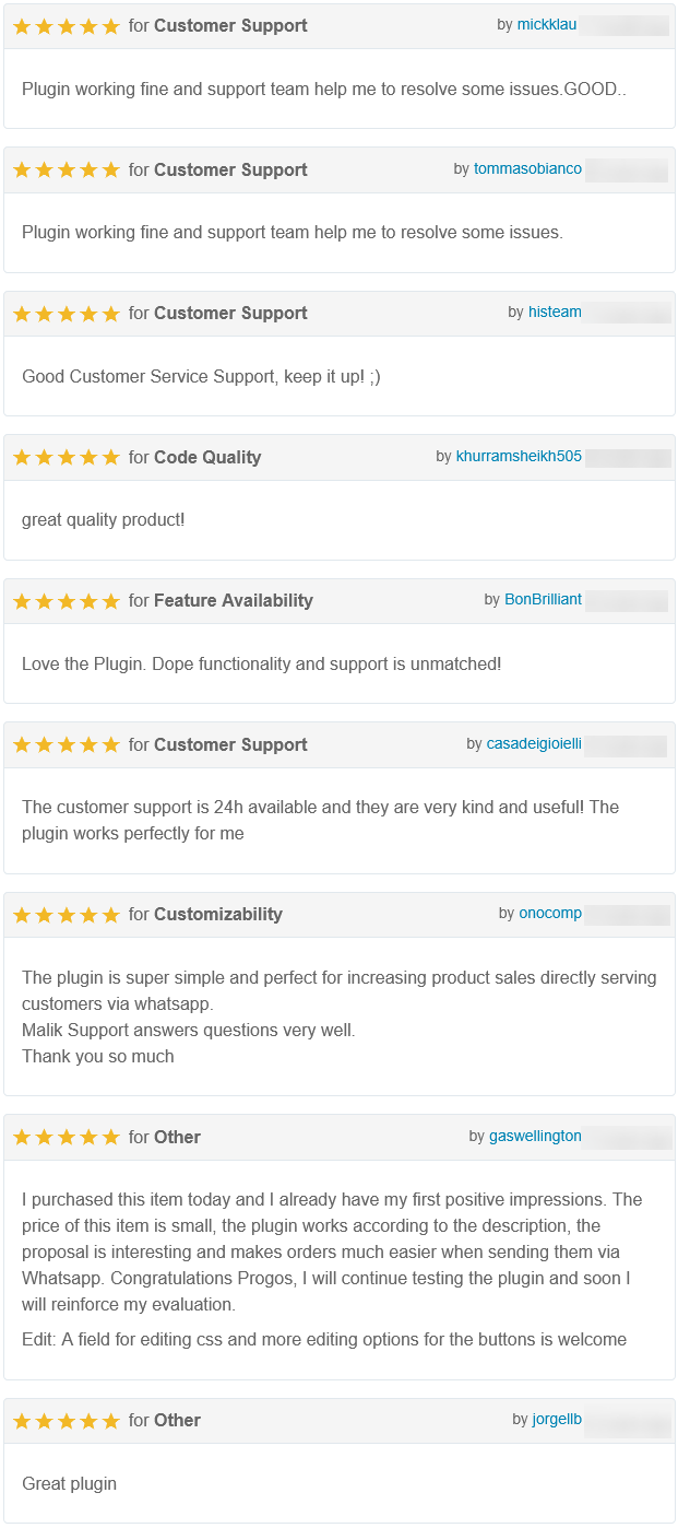 WooCommerce Whatsapp Order - Order on WhatsApp for WooCommerce Customer Reviews